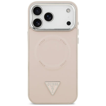 Coque MagSafe pour Apple iPhone 18 Pro Max / 17 Pro Max, Guess, Triangle Logo, rose