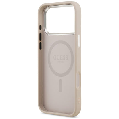 Coque MagSafe pour Apple iPhone 18 Pro Max / 17 Pro Max, Guess, Triangle Logo, rose