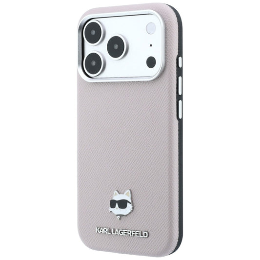 Coque MagSafe pour Apple iPhone 18 Pro Max / 17 Pro Max, Karl Lagerfeld, Tête Choupette Grainée, Rose