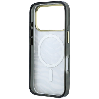 Coque MagSafe pour Apple iPhone 18 Pro Max / 17 Pro Max, Karl Lagerfeld, HC IML Signature Zebra Glitter Gold, Noire