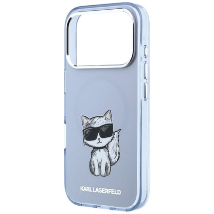 Coque MagSafe pour Apple iPhone 18 Pro Max / 17 Pro Max, Karl Lagerfeld, IML Choupette Body Sketch Print, Bleue
