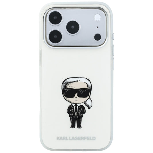 Coque MagSafe pour Apple iPhone 18 Pro Max / 17 Pro Max, Karl Lagerfeld, IML Ikonik Sketch Print, Beige