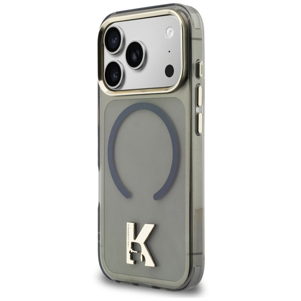 MagSafe Case for Apple iPhone 18 Pro Max / 17 Pro Max, Karl Lagerfeld, IML Karl Head Logo, Black