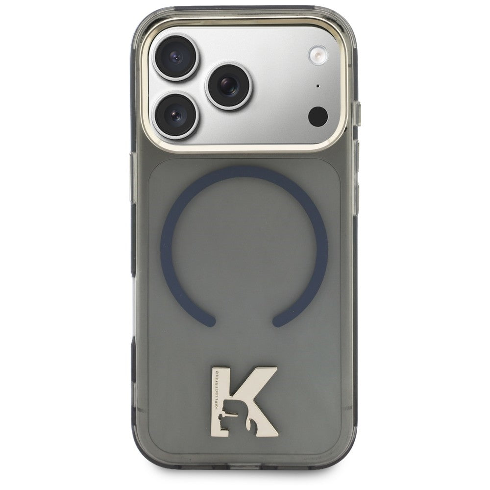 MagSafe Case for Apple iPhone 18 Pro Max / 17 Pro Max, Karl Lagerfeld, IML Karl Head Logo, Black
