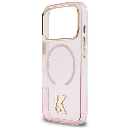 Coque MagSafe pour Apple iPhone 18 Pro Max / 17 Pro Max, Karl Lagerfeld, logo IML Karl Head, rose
