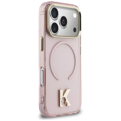Coque MagSafe pour Apple iPhone 18 Pro Max / 17 Pro Max, Karl Lagerfeld, logo IML Karl Head, rose