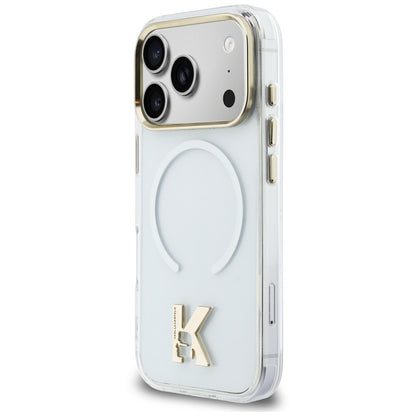 Coque MagSafe pour Apple iPhone 18 Pro Max / 17 Pro Max, Karl Lagerfeld, logo IML Karl Head, transparente