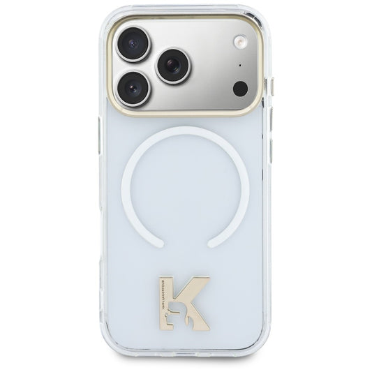 MagSafe Case for Apple iPhone 18 Pro Max / 17 Pro Max, Karl Lagerfeld, IML Karl Head Logo, Transparent