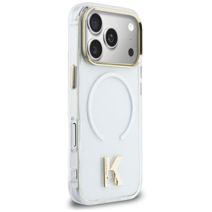 Coque MagSafe pour Apple iPhone 18 Pro Max / 17 Pro Max, Karl Lagerfeld, logo IML Karl Head, transparente