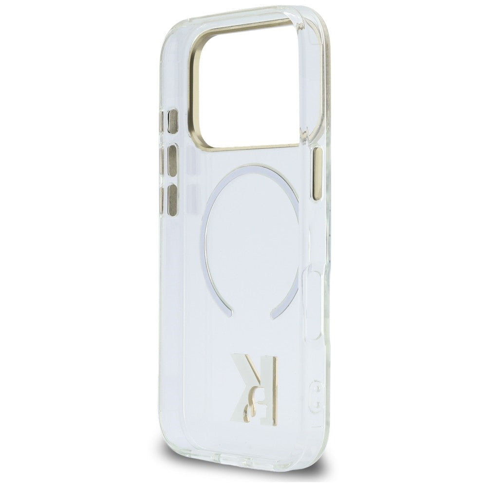 Coque MagSafe pour Apple iPhone 18 Pro Max / 17 Pro Max, Karl Lagerfeld, logo IML Karl Head, transparente