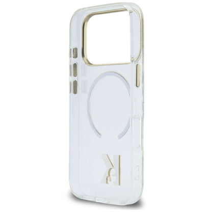 Coque MagSafe pour Apple iPhone 18 Pro Max / 17 Pro Max, Karl Lagerfeld, logo IML Karl Head, transparente