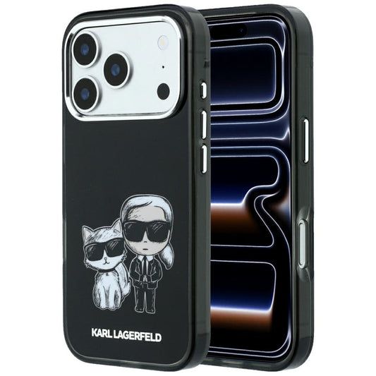 MagSafe Case for Apple iPhone 18 Pro Max / 17 Pro Max, Karl Lagerfeld, IML KC Bodies Sketch Print, Black