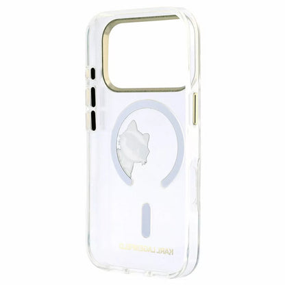 Coque MagSafe pour Apple iPhone 18 Pro Max / 17 Pro Max, Karl Lagerfeld, IML Peekaboo Print et Cadre Métallique, Transparente