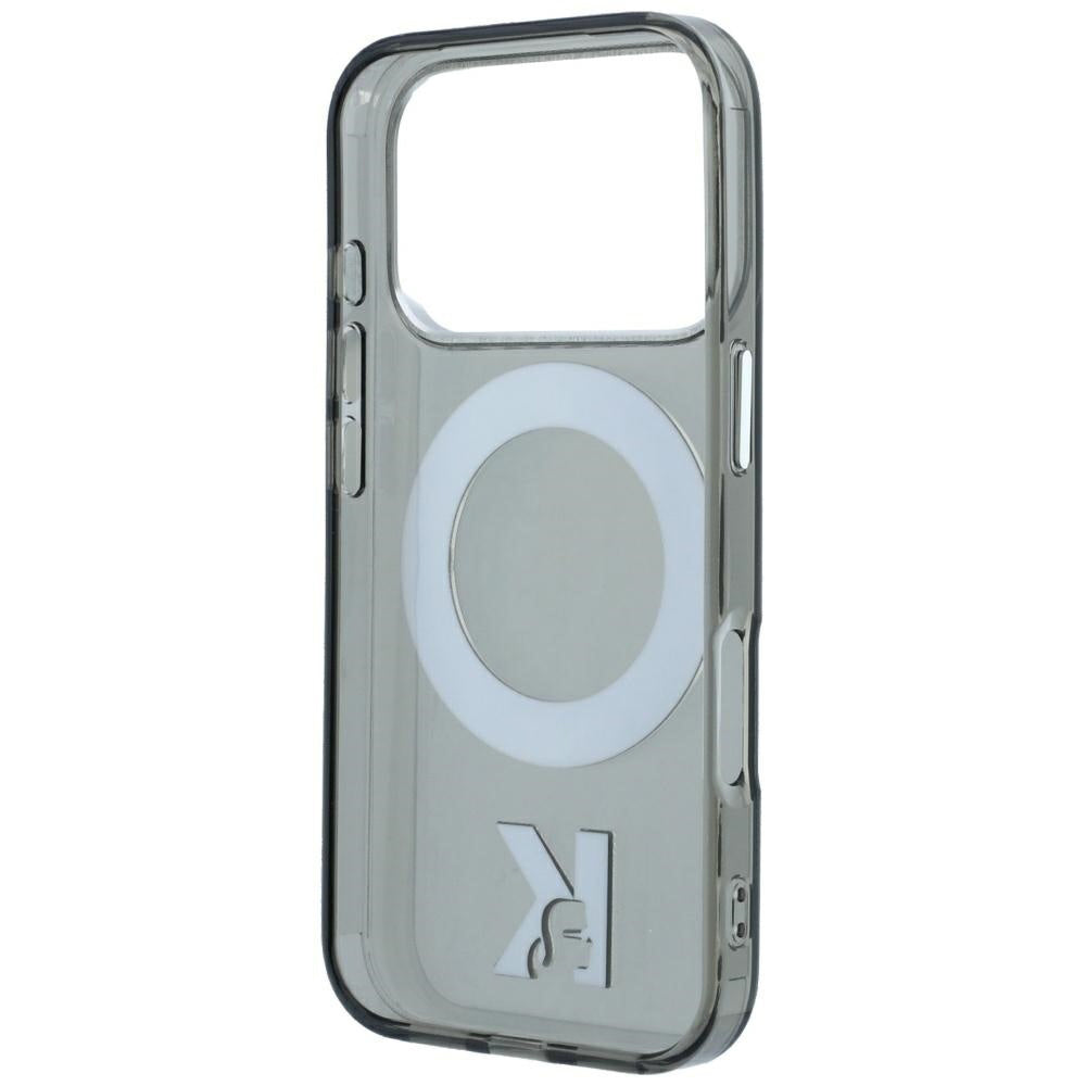 Coque MagSafe pour Apple iPhone 18 Pro Max / 17 Pro Max, Karl Lagerfeld, Support Anneau IML Kameo Métal, Noire