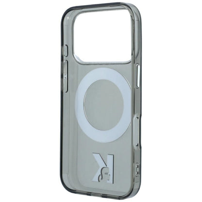 Coque MagSafe pour Apple iPhone 18 Pro Max / 17 Pro Max, Karl Lagerfeld, Support Anneau IML Kameo Métal, Noire