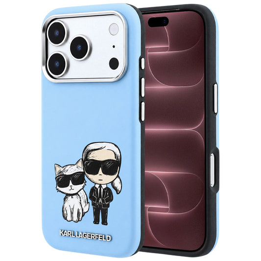 Coque MagSafe pour Apple iPhone 18 Pro Max / 17 Pro Max, Karl Lagerfeld, KC Bodies Sketch, Bleu