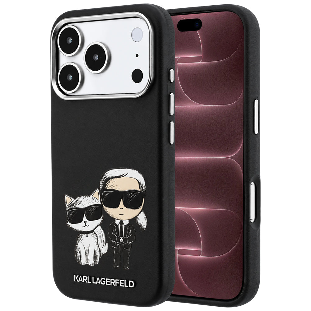 Coque MagSafe pour Apple iPhone 18 Pro Max / 17 Pro Max, Karl Lagerfeld, KC Bodies Sketch, Noire