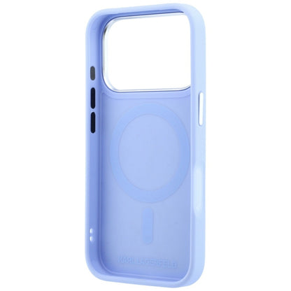 Coque MagSafe pour Apple iPhone 18 Pro Max / 17 Pro Max, Karl Lagerfeld, Point and Choupette Sketch, Bleu