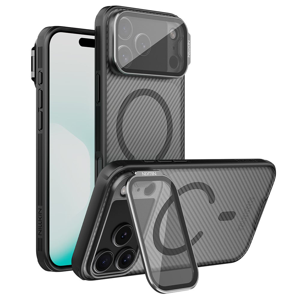 Coque MagSafe pour Apple iPhone 18 Pro Max / 17 Pro Max, Nillkin, CamShield Prop, Noir Transparent