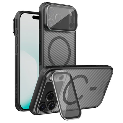 Coque MagSafe pour Apple iPhone 18 Pro Max / 17 Pro Max, Nillkin, CamShield Prop, Noir Transparent