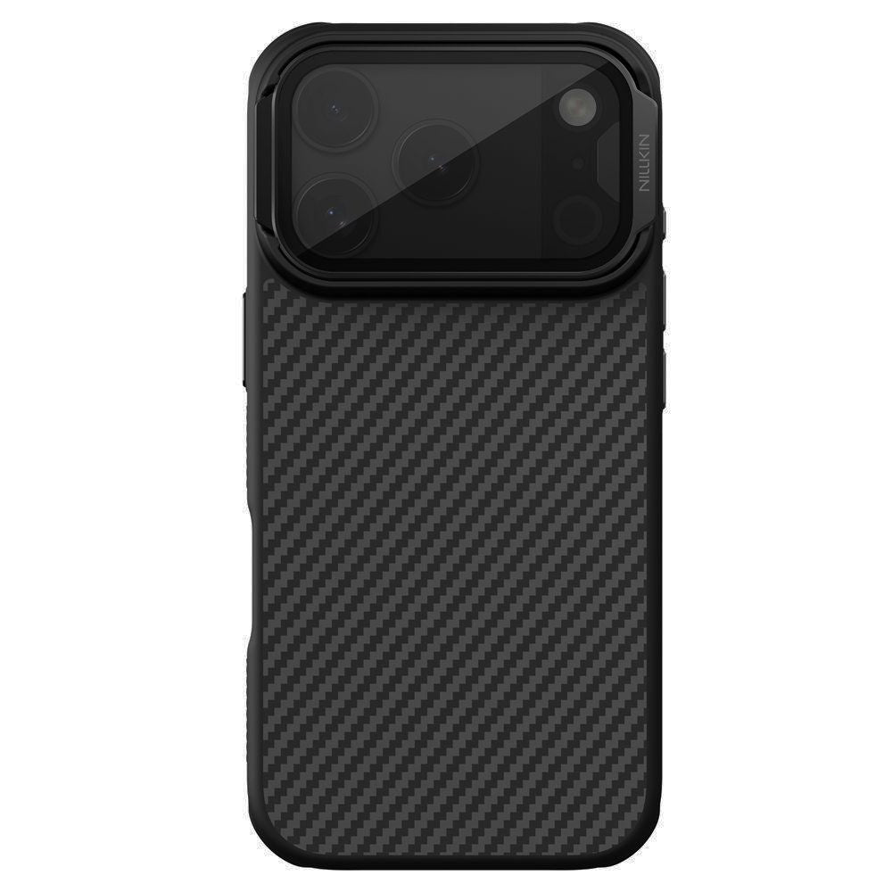 Coque MagSafe pour Apple iPhone 18 Pro Max / 17 Pro Max, Nillkin, CarboProp avec protection d'objectif noire transparente, noire