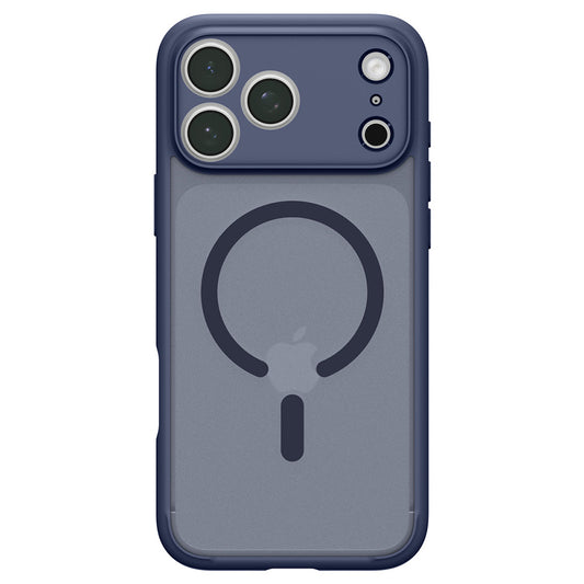 Coque MagSafe pour Apple iPhone 18 Pro Max / 17 Pro Max, Spigen, Ultra Hybrid, Bleu Marine Satiné ACS11918
