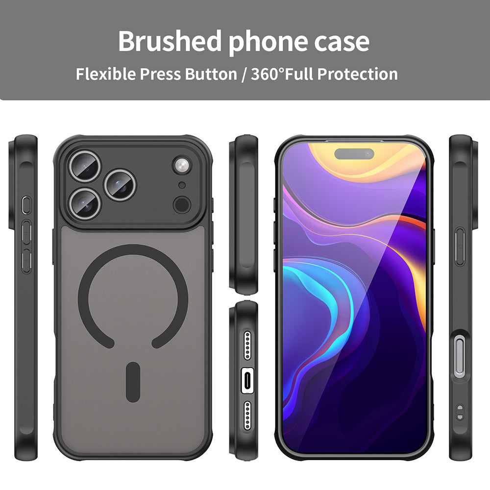 MagSafe Case for Apple iPhone 18 Pro Max / 17 Pro Max, Techsuit, HaloFrost II, Black