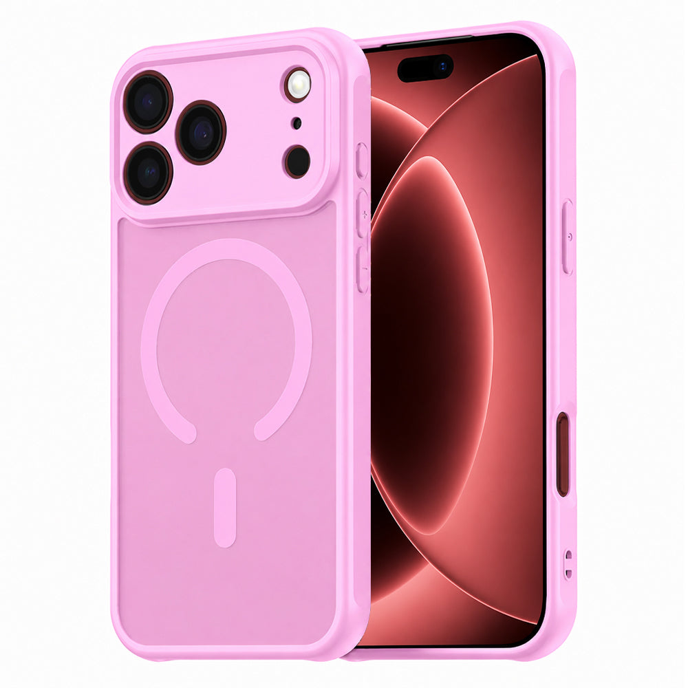 Coque MagSafe pour Apple iPhone 18 Pro Max / 17 Pro Max, Techsuit, HaloFrost II, Rose