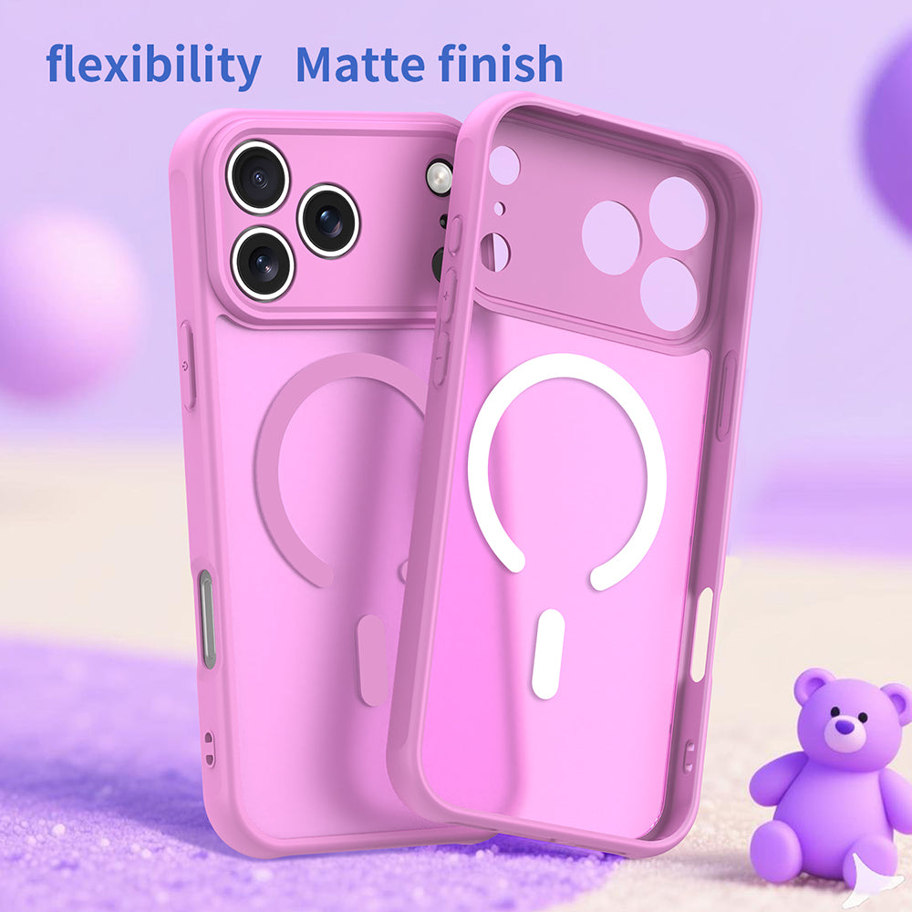 Coque MagSafe pour Apple iPhone 18 Pro Max / 17 Pro Max, Techsuit, HaloFrost II, Rose