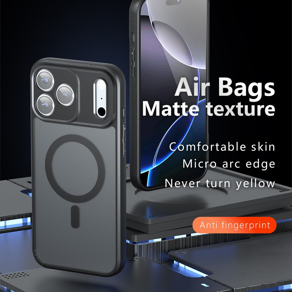 Coque MagSafe pour Apple iPhone 18 Pro Max / 17 Pro Max, Techsuit, PureFrost, Noir Satiné