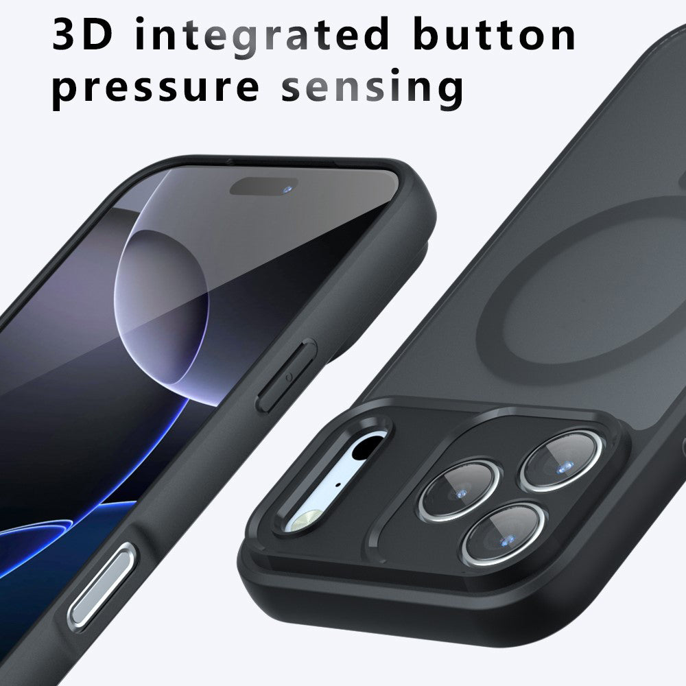 Coque MagSafe pour Apple iPhone 18 Pro Max / 17 Pro Max, Techsuit, PureFrost, Noir Satiné