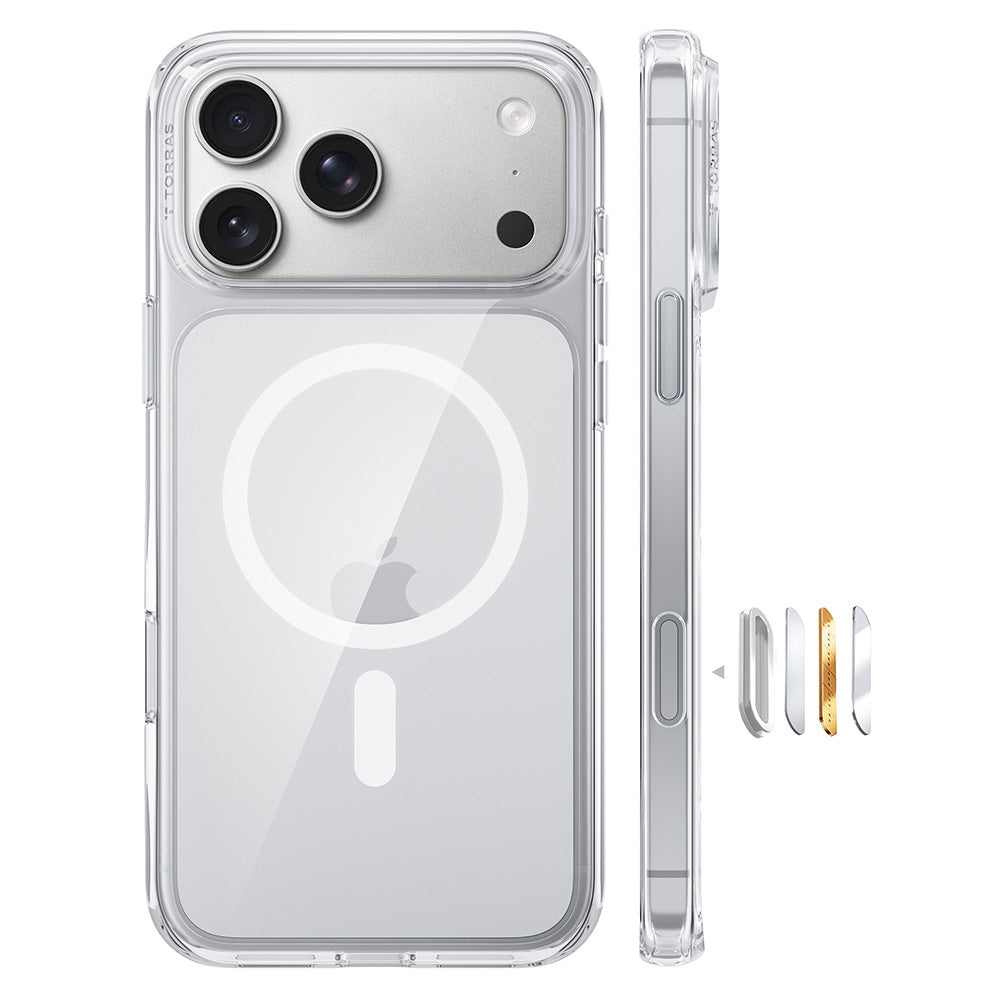Coque MagSafe pour Apple iPhone 18 Pro Max / 17 Pro Max, Torras, Guardian, Transparente