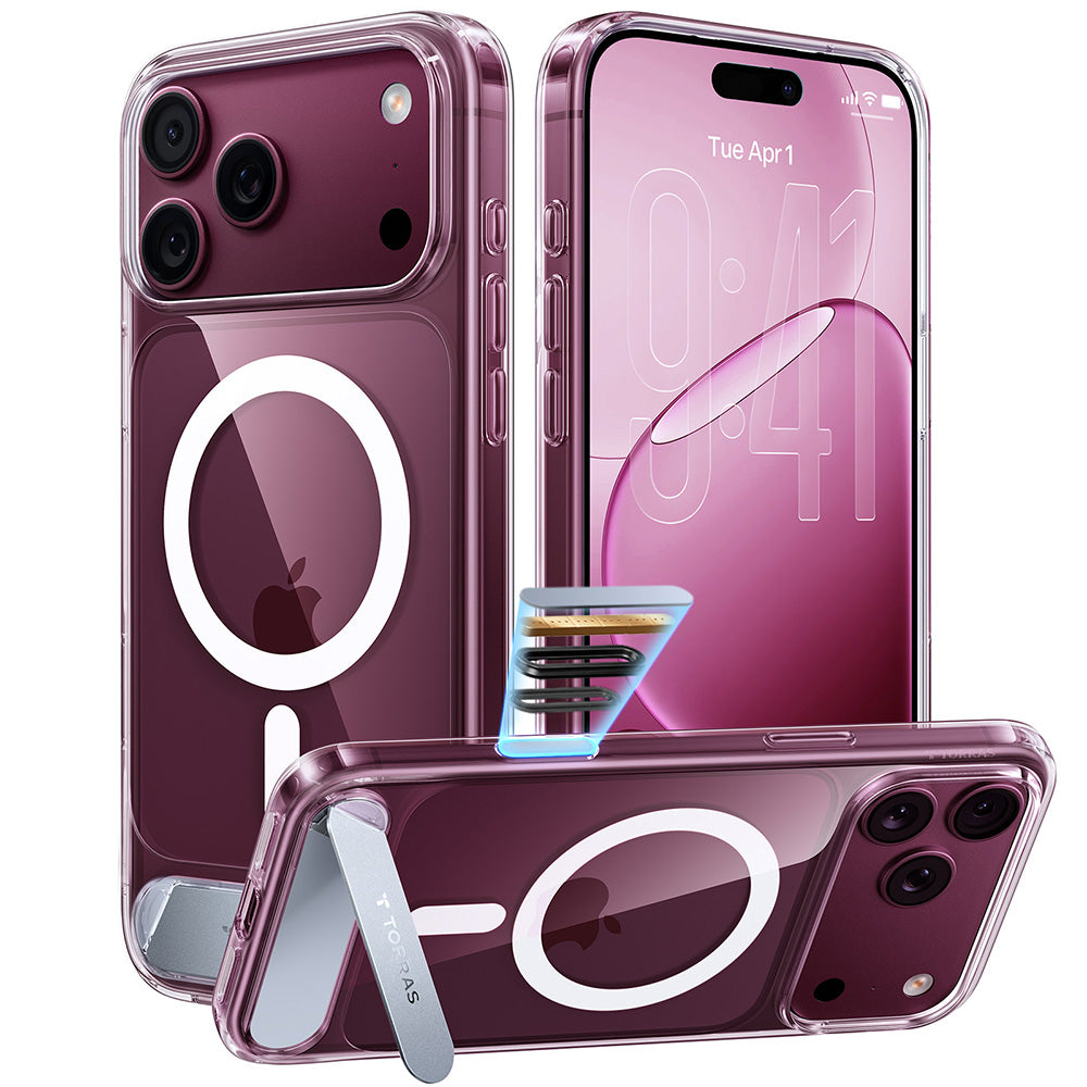 Coque MagSafe pour Apple iPhone 18 Pro Max / 17 Pro Max, Torras, Ostand L1 Guardian, Transparente