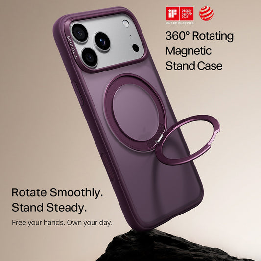 Coque MagSafe pour Apple iPhone 18 Pro Max / 17 Pro Max, Torras, Ostand O1 Guardian, Violet
