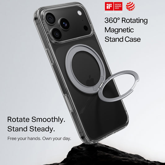 Coque MagSafe pour Apple iPhone 18 Pro Max / 17 Pro Max, Torras, Ostand O1 Guardian, Transparente
