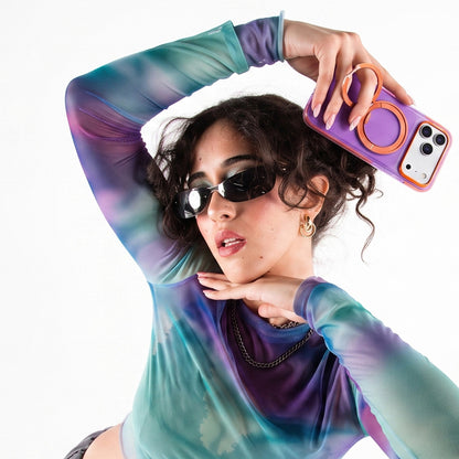 Coque MagSafe pour Apple iPhone 18 Pro Max / 17 Pro Max, Torras, Ostand O3 Hue, Violet