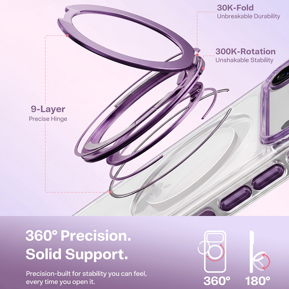 Coque MagSafe pour Apple iPhone 18 Pro Max / 17 Pro Max, Torras, Ostand O3 Light, Violet