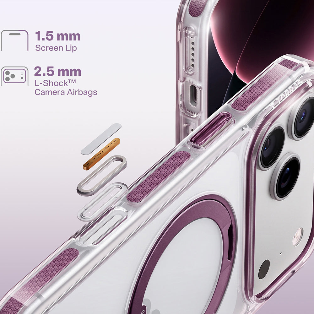 Coque MagSafe pour Apple iPhone 18 Pro Max / 17 Pro Max, Torras, Ostand O3 Light, Violet