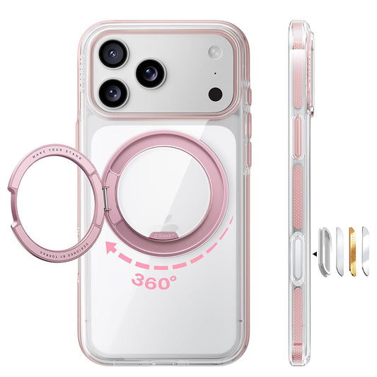 Coque MagSafe pour Apple iPhone 18 Pro Max / 17 Pro Max, Torras, Ostand O3 Light, Rose