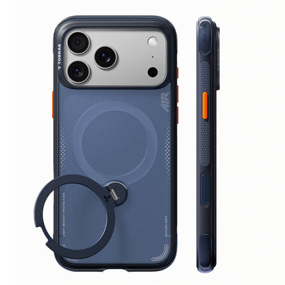 Coque MagSafe pour Apple iPhone 18 Pro Max / 17 Pro Max, Torras, Ostand Q3 Air, Bleu Foncé