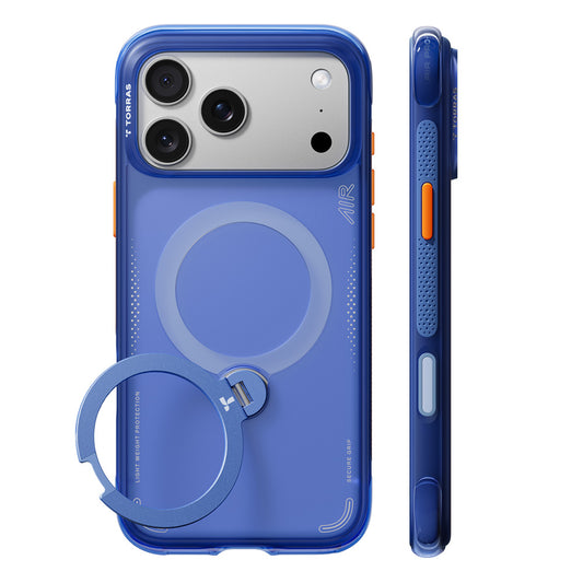 Coque MagSafe pour Apple iPhone 18 Pro Max / 17 Pro Max, Torras, Ostand Q3 Air, Bleu