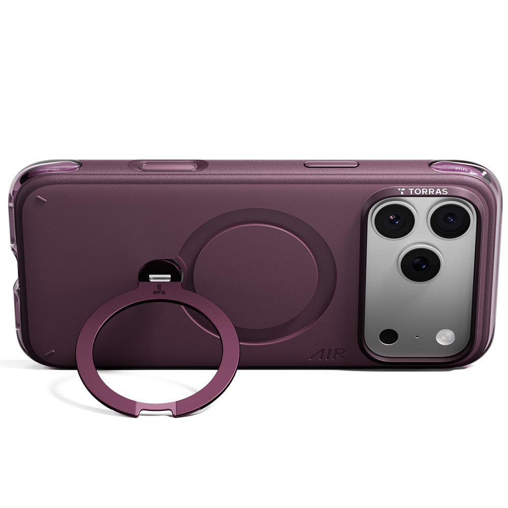 Coque MagSafe pour Apple iPhone 18 Pro Max / 17 Pro Max, Torras, Ostand Q3 Air Essential, Violet