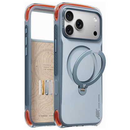 Coque MagSafe pour Apple iPhone 18 Pro Max / 17 Pro Max, Torras, Ostand Q3 Air Pro, Bleu