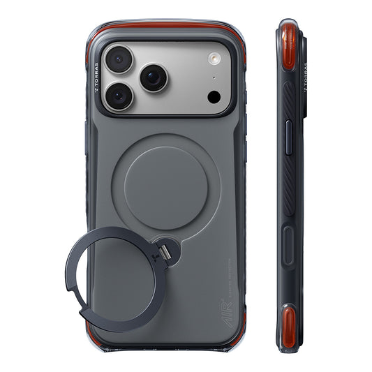 Coque MagSafe pour Apple iPhone 18 Pro Max / 17 Pro Max, Torras, Ostand Q3 Air Pro, Noire