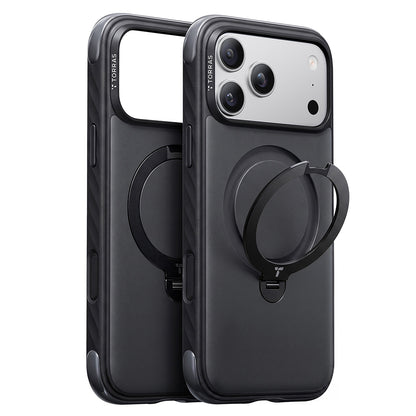Coque MagSafe pour Apple iPhone 18 Pro Max / 17 Pro Max, Torras, Ostand Q3 Rugged, Noire