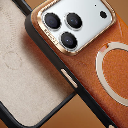 MagSafe Case for Apple iPhone 18 Pro Max / 17 Pro Max, Torras, QPRO Leather, Brown