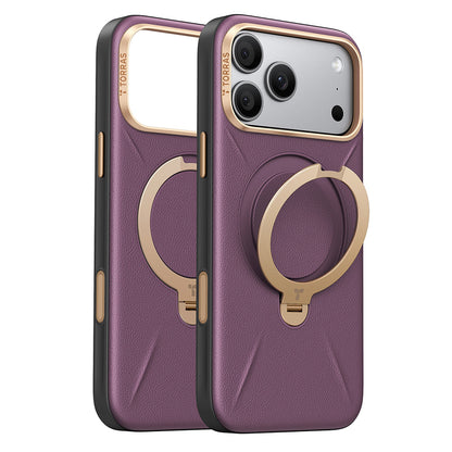 Coque MagSafe pour Apple iPhone 18 Pro Max / 17 Pro Max, Torras, QPRO Leather, Violet