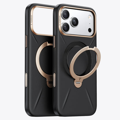 Coque MagSafe pour Apple iPhone 18 Pro Max / 17 Pro Max, Torras, Cuir QPRO, Noire