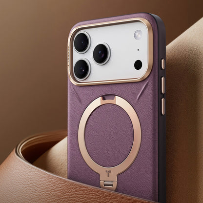Coque MagSafe pour Apple iPhone 18 Pro Max / 17 Pro Max, Torras, Cuir QPRO, Noire