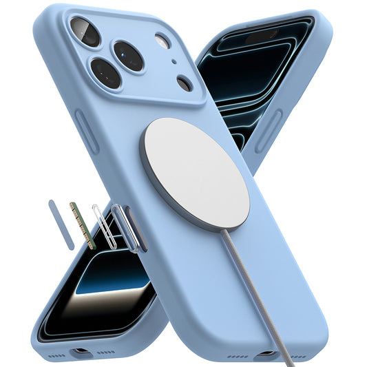 Coque MagSafe pour Apple iPhone 18 Pro Max, Ringke, Silicone, Bleu